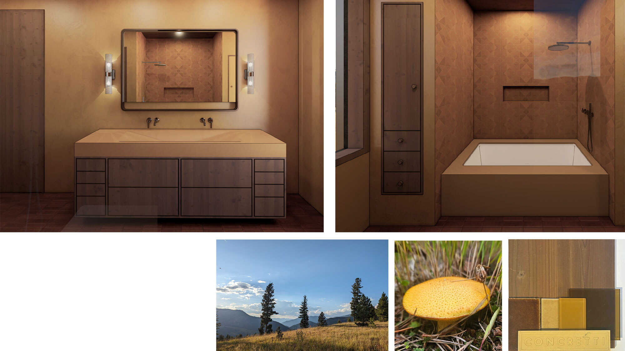 CCY Architects interiors process for WWK color landscape